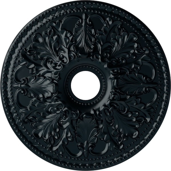 Ekena Millwork Ashley Ceiling Medallion (Fits Canopies up to 4 3/4"), 23 7/8"OD x 4"ID x 2 1/8"P, Night Shade CM23ASNSF - main